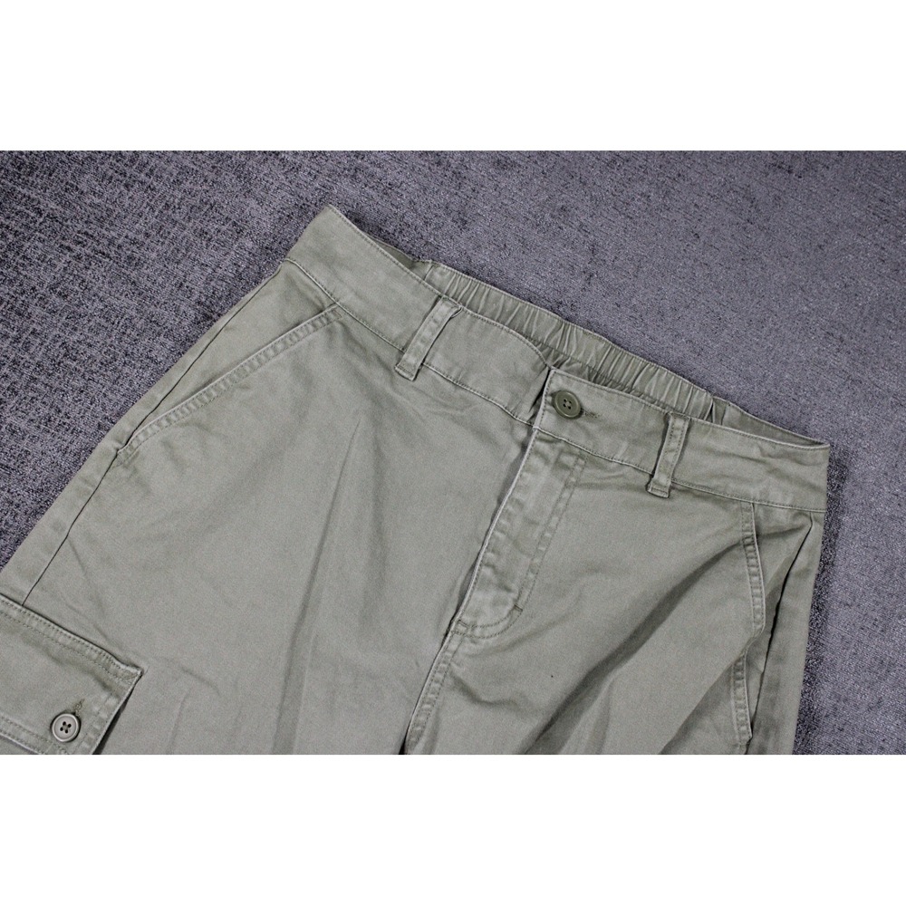 Wild Fable Olive Green Wide Leg Cargo Pants High Rise Utility Trousers 0827